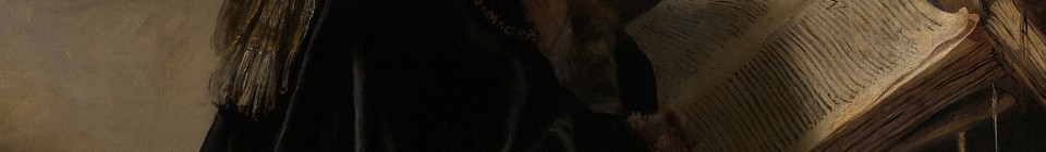 Rembrandtův obraz Učenec ve studovně před restaurováním Fotografie © 2014 Národní galerie v Praze