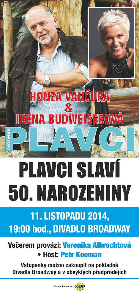 Plakát koncertu skupiny Plavci Oficiální zdroj: Plavci