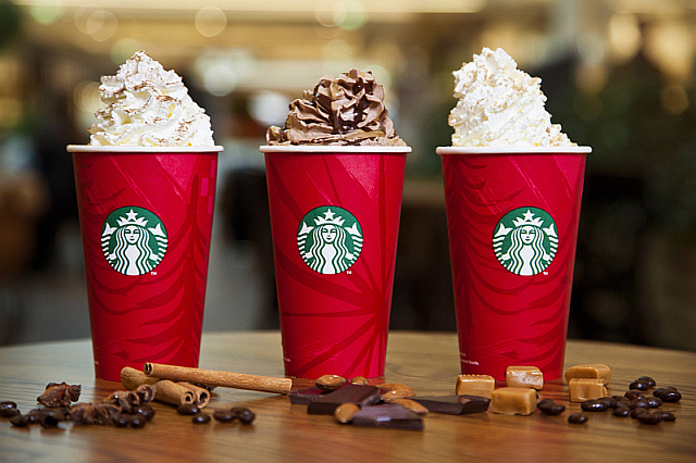 Vánoční horké nápoje Starbucks Foto: Starbucks, oficiální zdroj