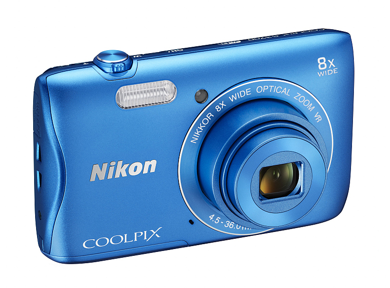 Fotoaparát COOLPIX S3700 značky Nikon  v modrém provedení Foto: Nikon, oficiální zdroj