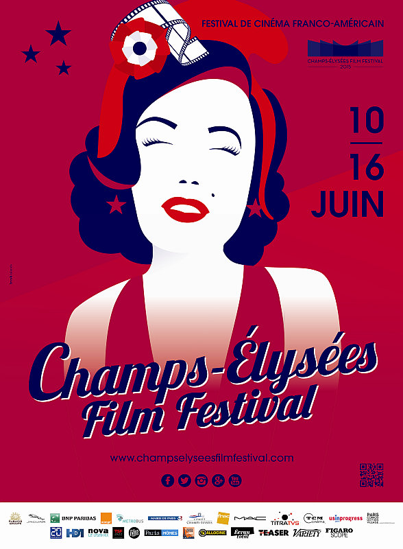 Plakát Champs-Élysées Film Festival 2015 Oficiální zdroj Champs-Élysées Film Festival