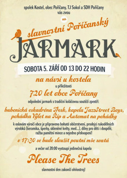 Poříčanský jarmark - plakát Oficiální zdroj: Kostel o.s.