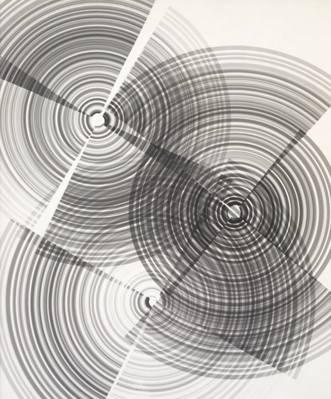 Běla Kolářová: Kruhy, 1963, kresba svetlem Oficiální zdroj: UPM